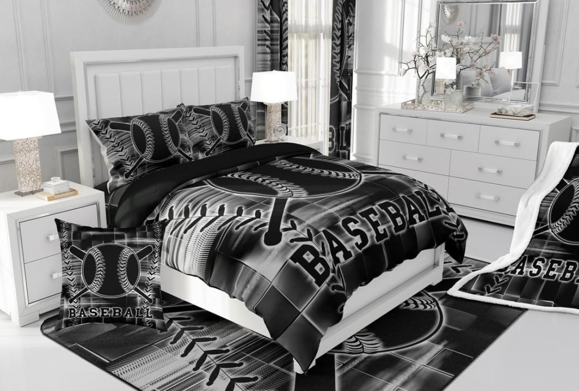 Dluxe Ave. ( TODDLER ) 2 Pcs Comforter Set/ Black & White