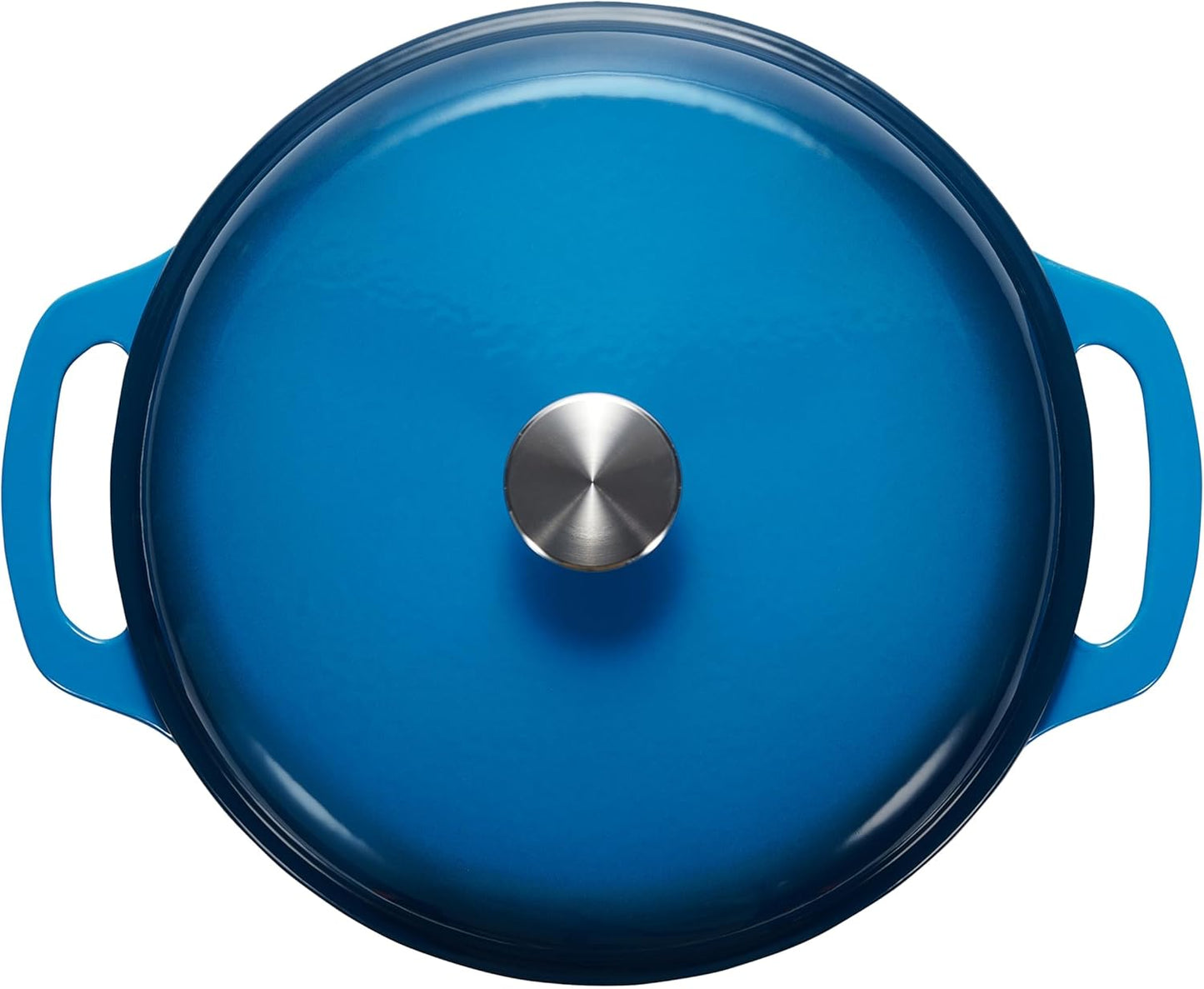 Dluxe Ave. Out of  Stock Small 3 Quart Dutch Oven, Round Cast Iron Cooking Pot with Lid, Nonstick Enameled Cookware Oven Safe 500℉ /Blue