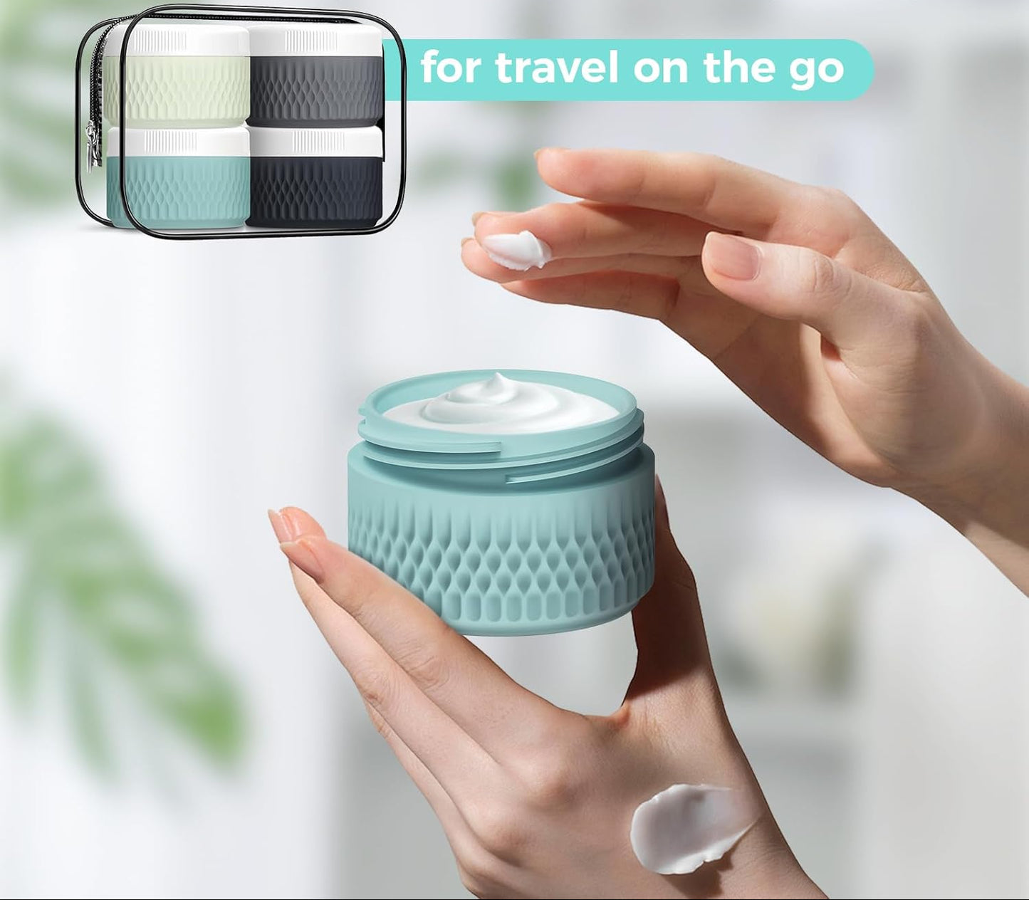 Dluxe Ave. Travel Containers for Toiletries/ BPA Free/ TSA Approved/ 2oz