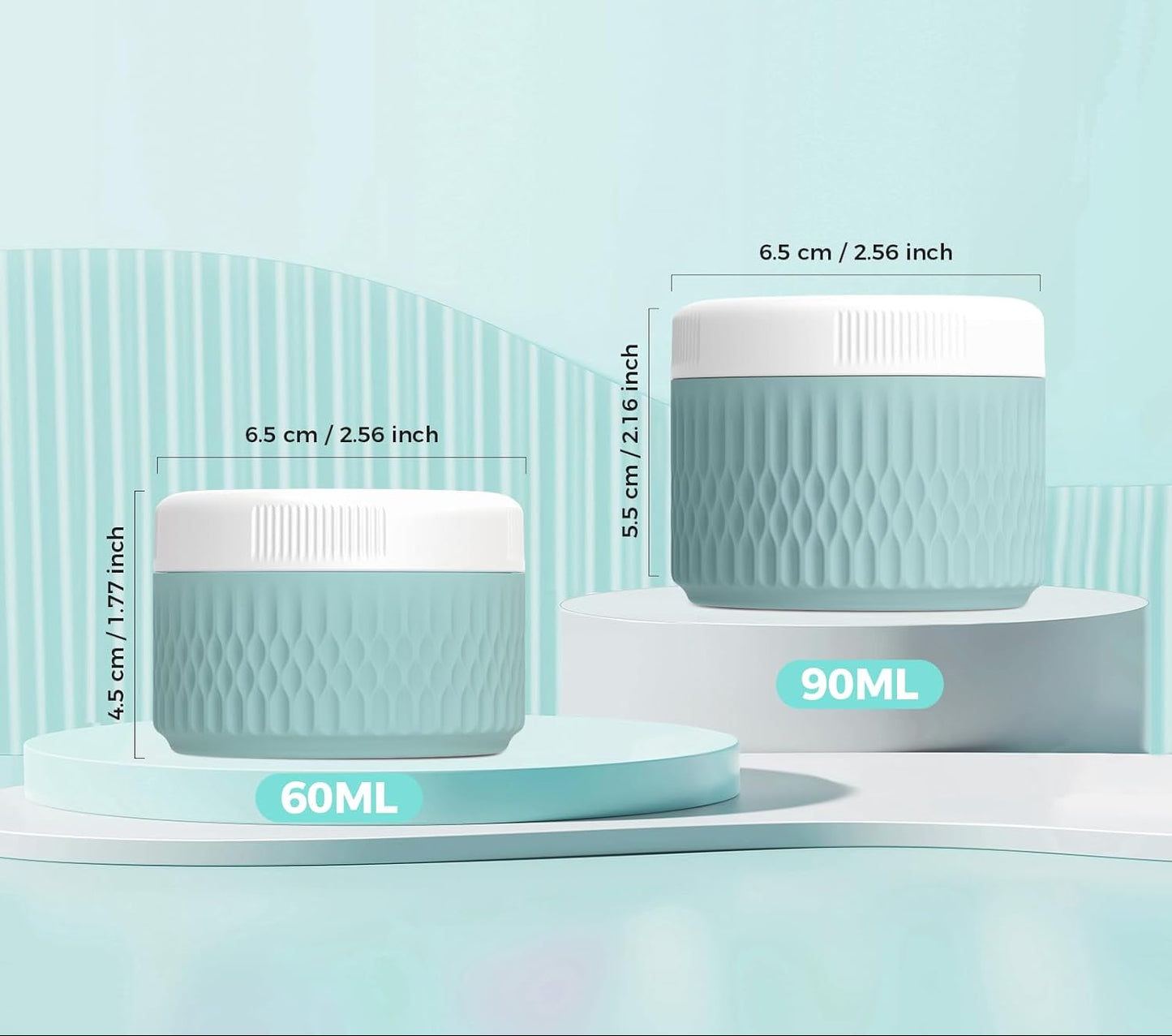 Dluxe Ave. Travel Containers for Toiletries/ BPA Free/ TSA Approved/ 2oz