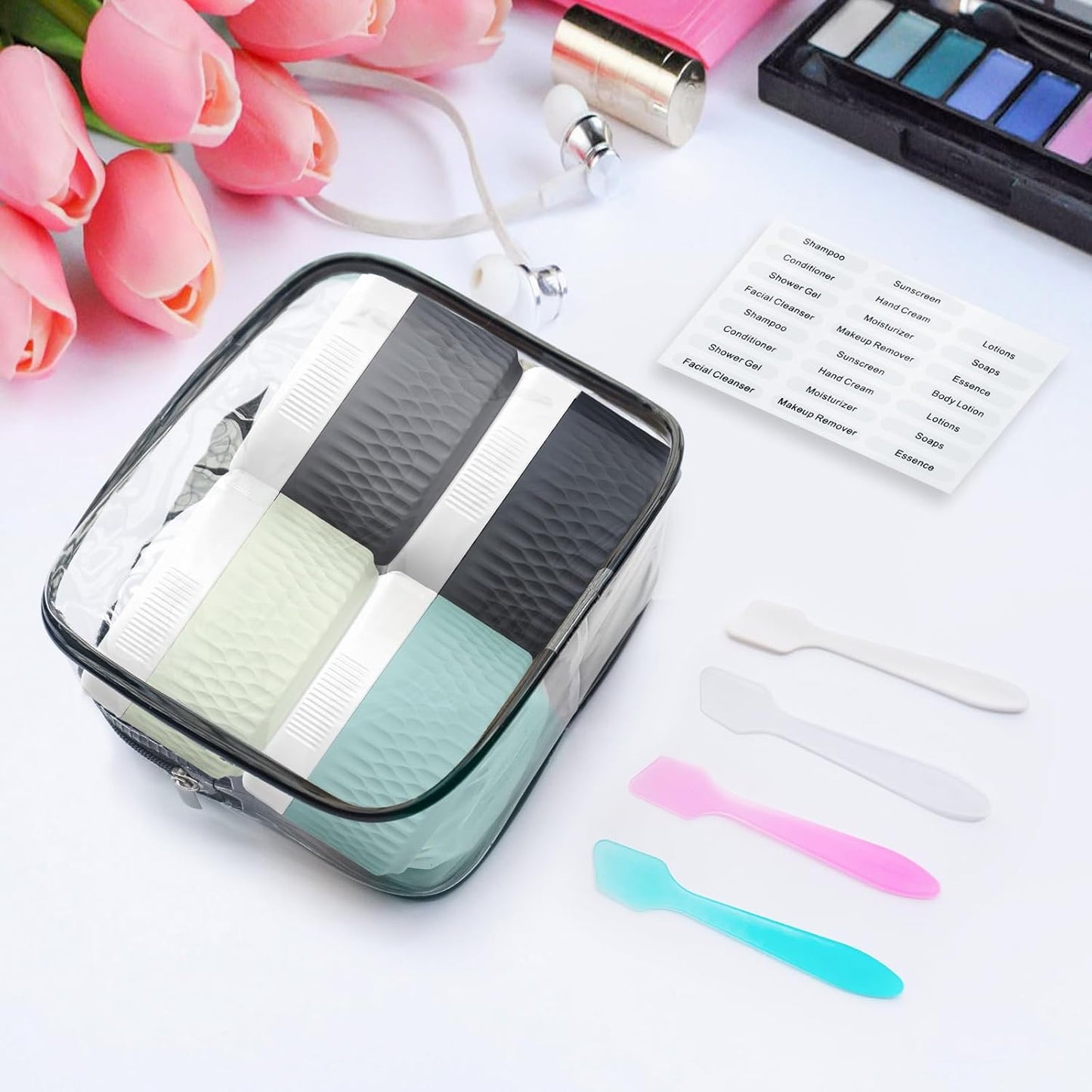 Dluxe Ave. Travel Containers for Toiletries/ BPA Free/ TSA Approved/ 2oz