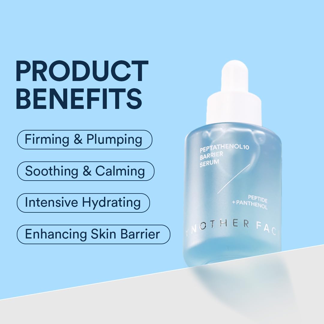 Dluxe Ave. ANOTHER FACE PEPTATHENOL10™ Barrier Serum 1.35 Fl. Oz Glowing & Firming for Anti Aging Repairing Skin Barrier Soothing & Calming Sensitive Skin Hydrating for Dry Skin Vegan Korean Skin Care