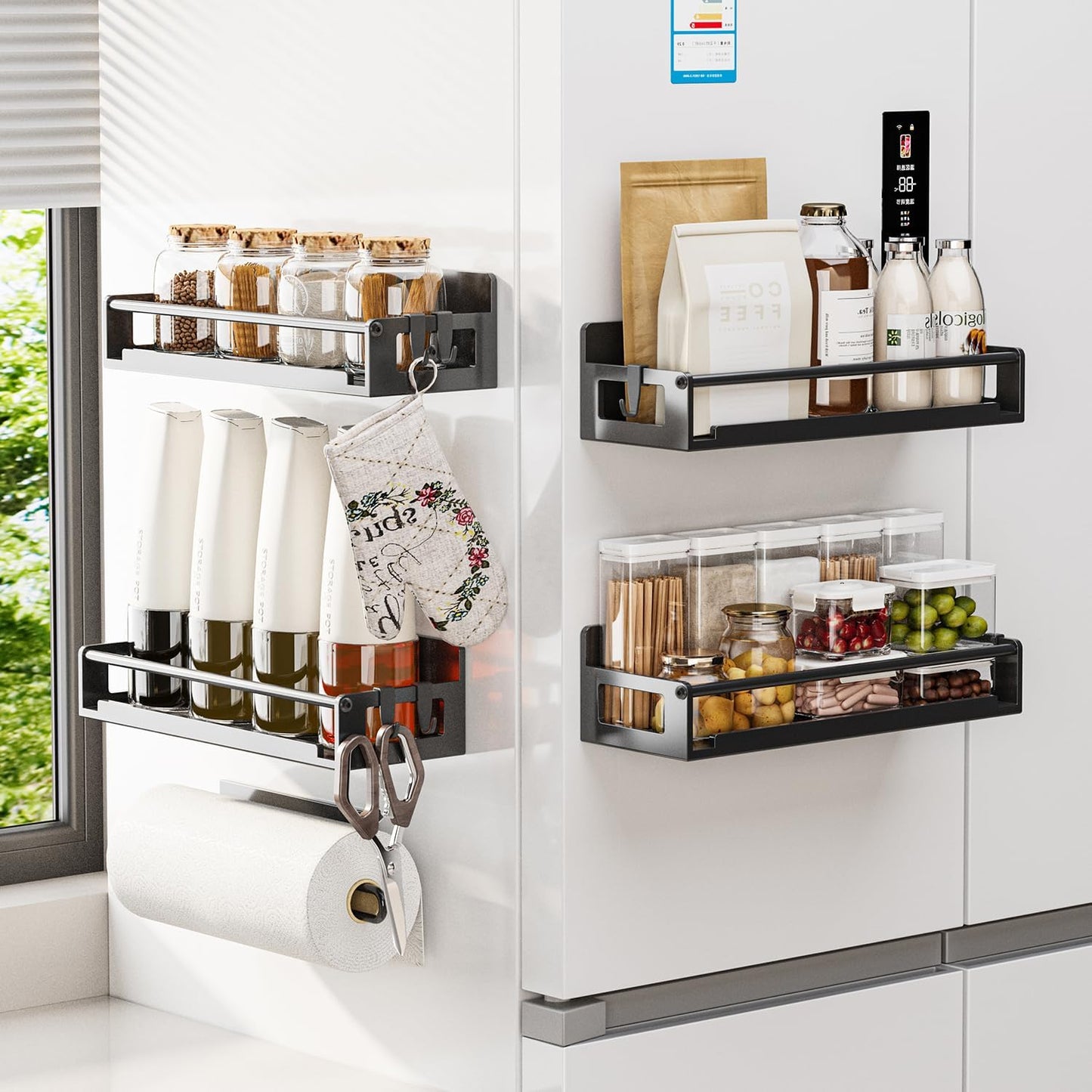 Dluxe Ave. 5 Pack Magnetic Spice Rack Organizer
