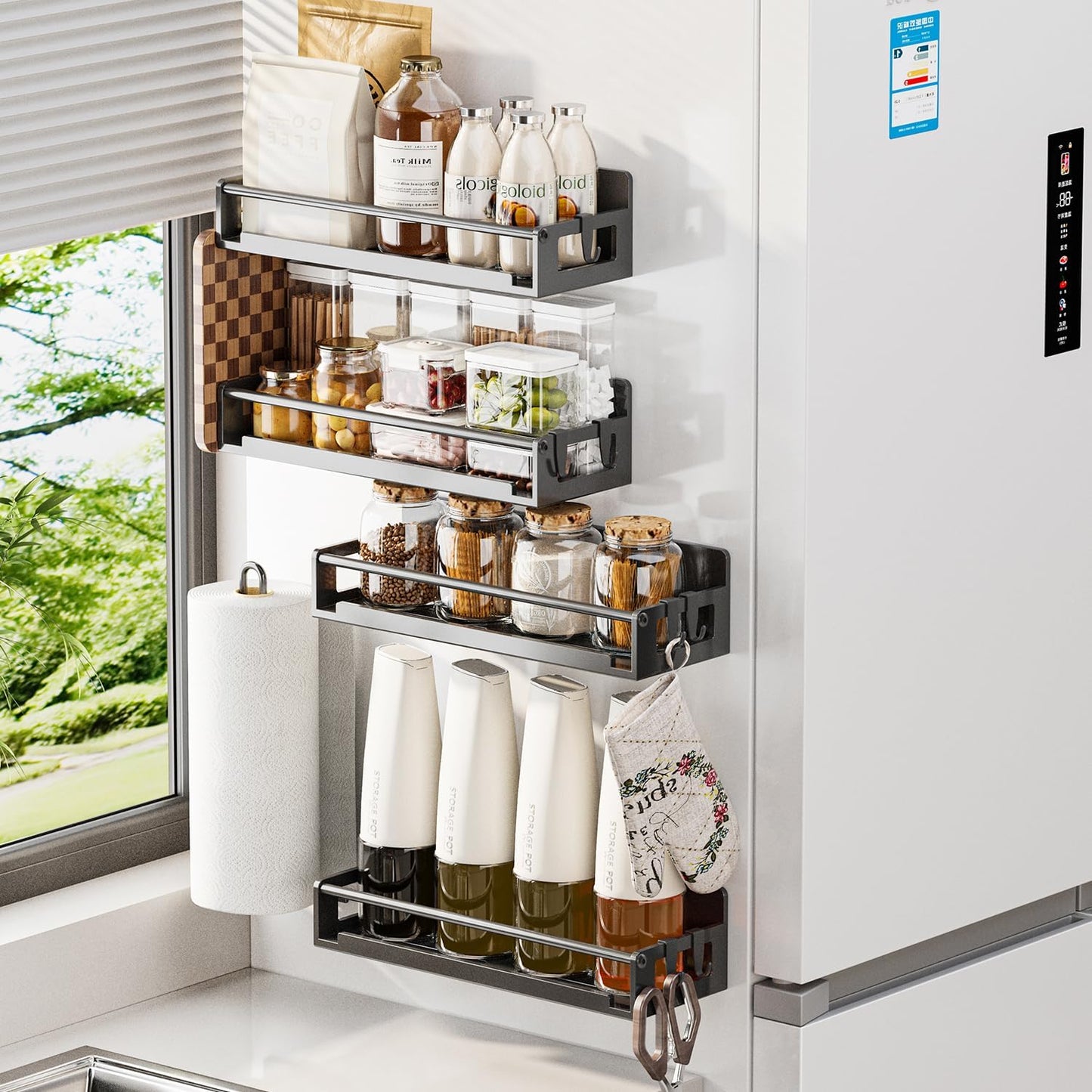 Dluxe Ave. 5 Pack Magnetic Spice Rack Organizer