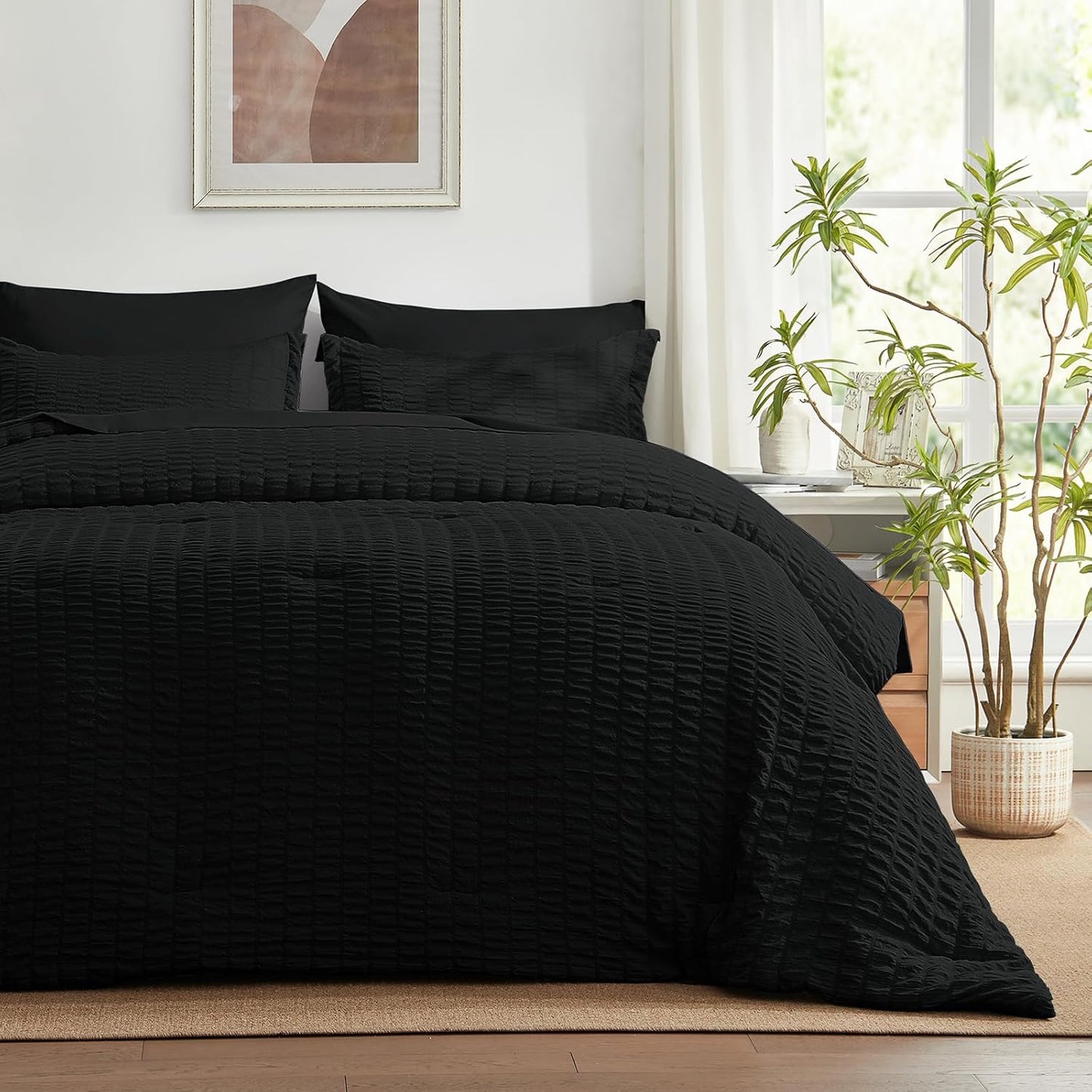 Dluxe Ave. ( KING ) 7 Pcs Comforter Set/ Black
