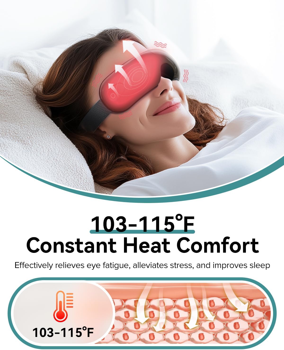 Dluxe Ave. Eye Massager with Heat  Eye Mask