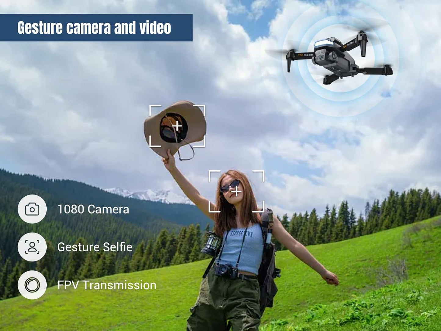 Dluxe Ave. Brushless Motor Drone with Camera for Beginners/ WiFi FPV Quadcopter with 4K HD Camera/ Auto Hover 3D Flips Headless Mode