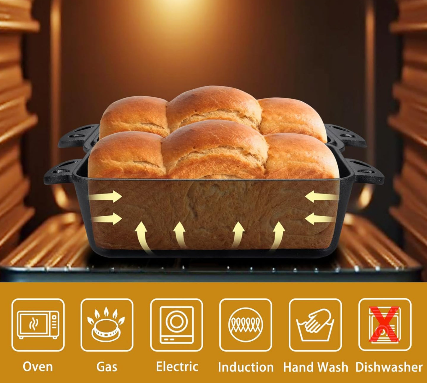 Dluxe Ave. Bread Baking Pans for Homemade Bread Set of 2
