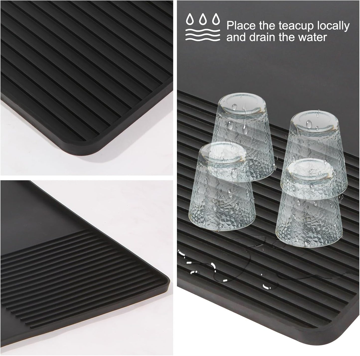 Dluxe Ave. Silicone Coffee Mat 24x16 coffee bar accessories coffee bar mat