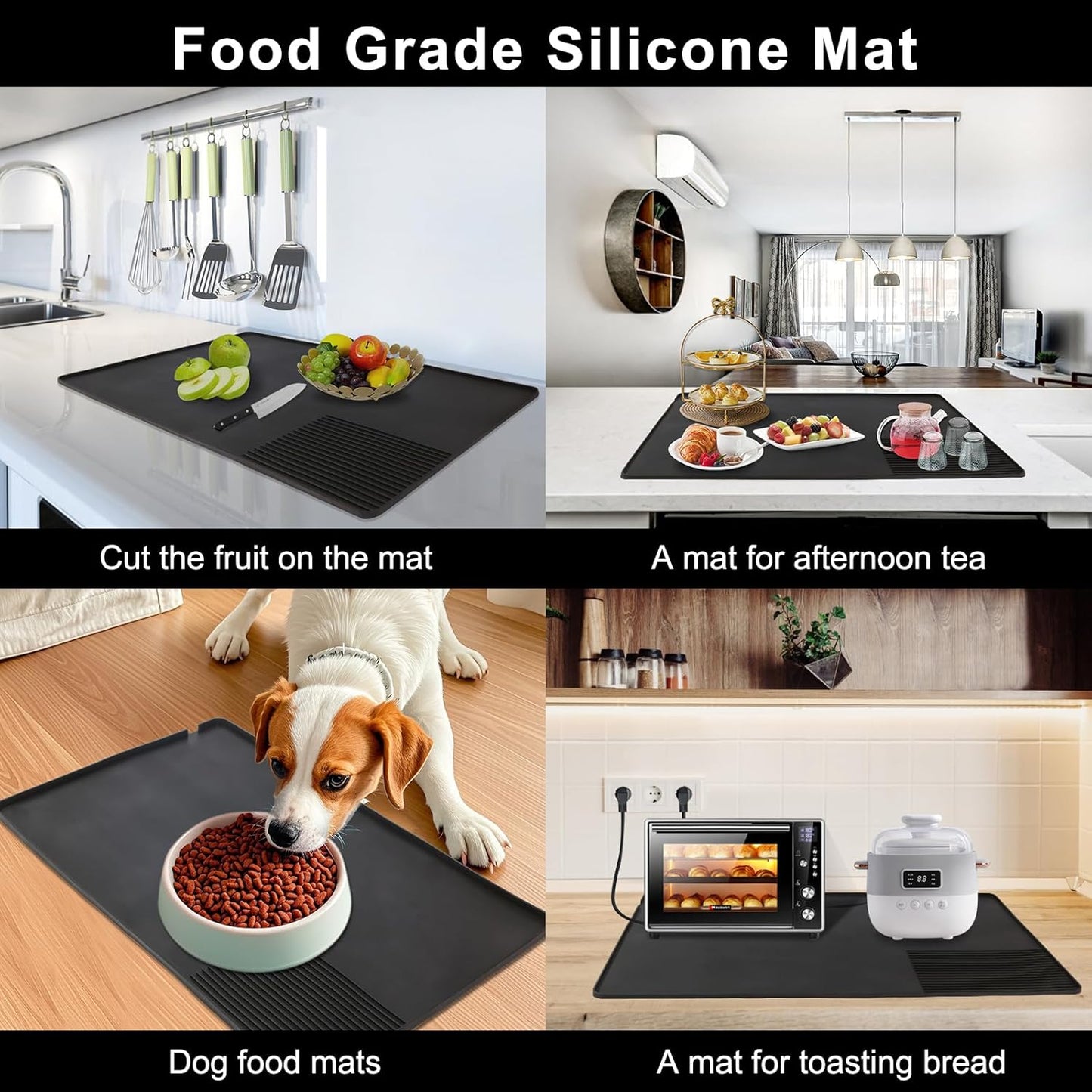 Dluxe Ave. Silicone Coffee Mat 24x16 coffee bar accessories coffee bar mat