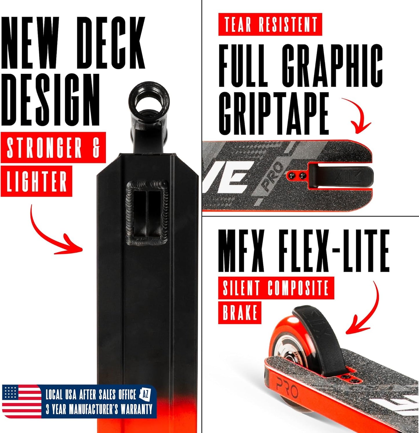 Dluxe Ave. Madd Gear Carve Flow-X Pro Scooter Complete - Stunt Scooter for Kids 4 Years and Up Lightweight Reinforced Deck for Beginners (Teal/Orange)