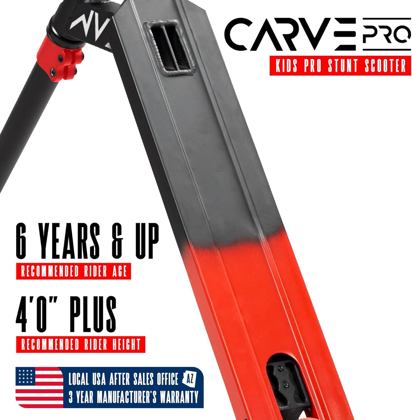 Dluxe Ave. Madd Gear Carve Flow-X Pro Scooter Complete - Stunt Scooter for Kids 4 Years and Up Lightweight Reinforced Deck for Beginners (Teal/Orange)