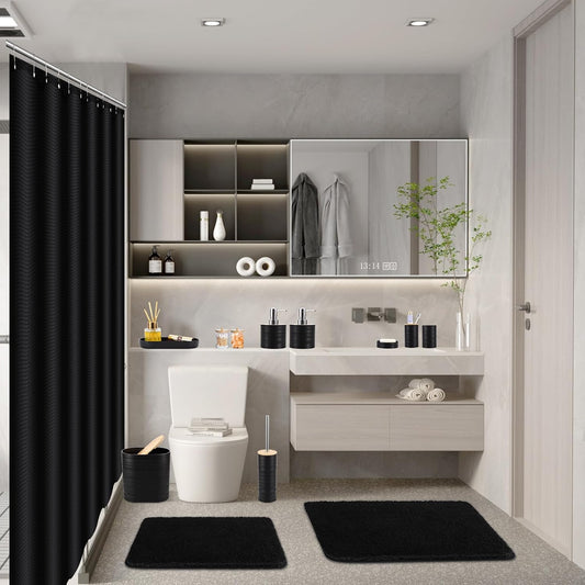 Dluxe Ave. XLHOMO Bathroom Set - Black Bathroom Accessories Set
