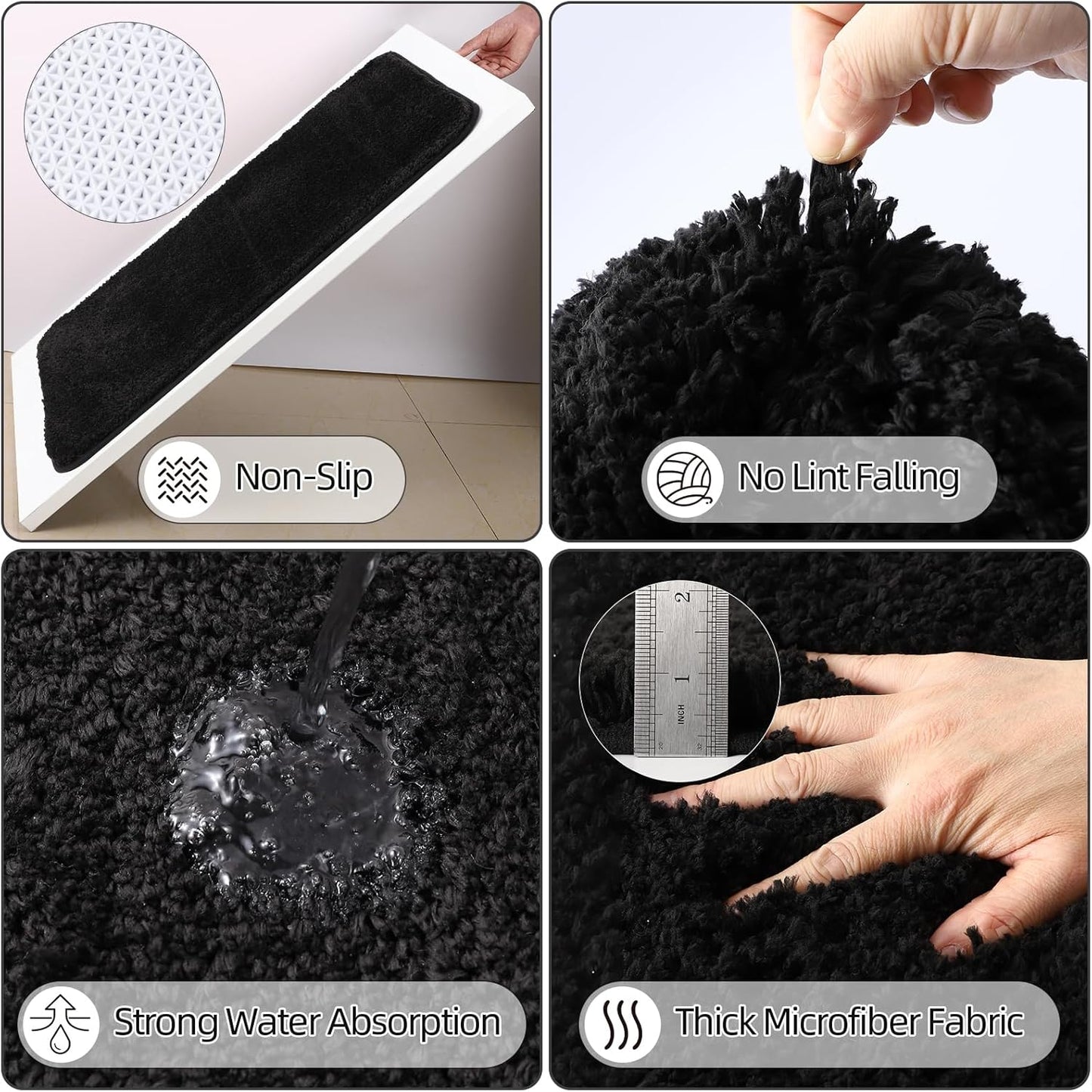 Dluxe Ave. XLHOMO Bathroom Set - Black Bathroom Accessories Set