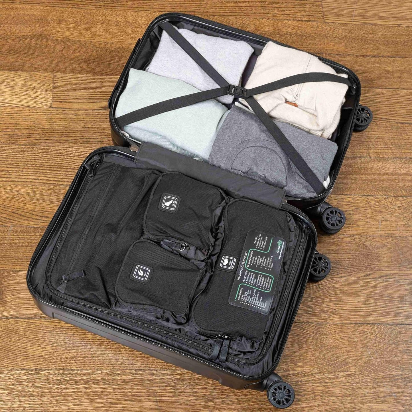 Dluxe Ave. Expandable Hardside Carry On/ Airline Approved/ Spinner Wheels/ Ultra Light 21-Inch/  Natural Beige