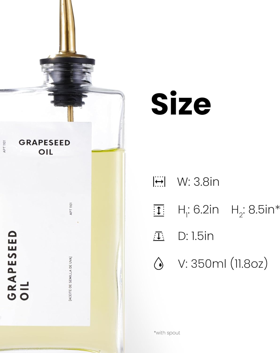 Dluxe Ave. Oil Dispenser Bottle Set 17 oz