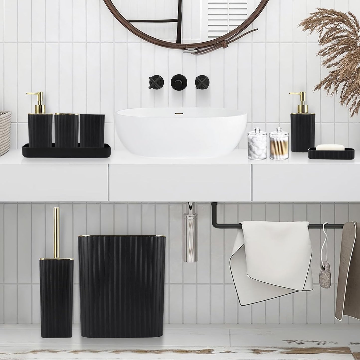 Dluxe Ave. XLHOMO Bathroom Accessories Set - Gorgeous Bathroom Set 10PC