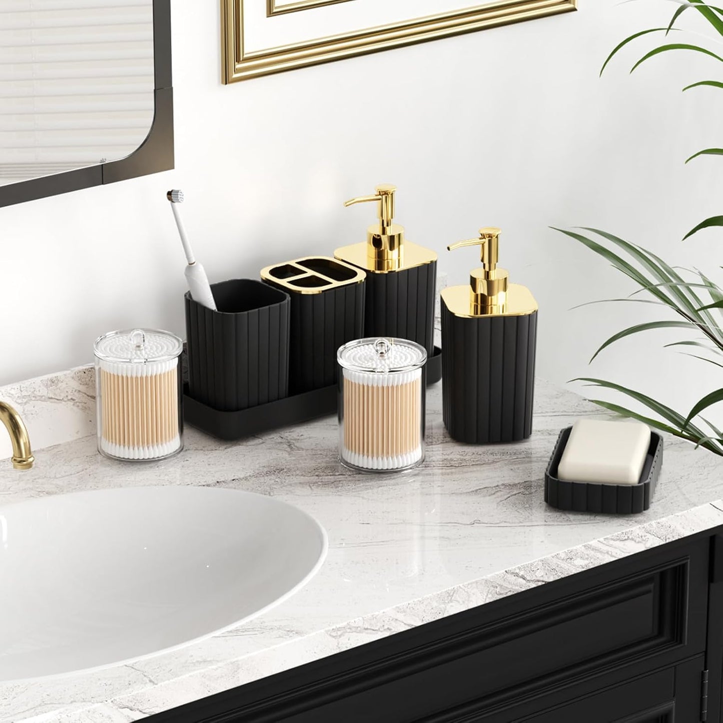 Dluxe Ave. XLHOMO Bathroom Accessories Set - Gorgeous Bathroom Set 10PC