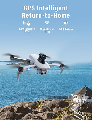 Dluxe Ave. GPS Drones with Camera for Adults/ 4K with Brushless Motor and Follow Me Mode/ 249g