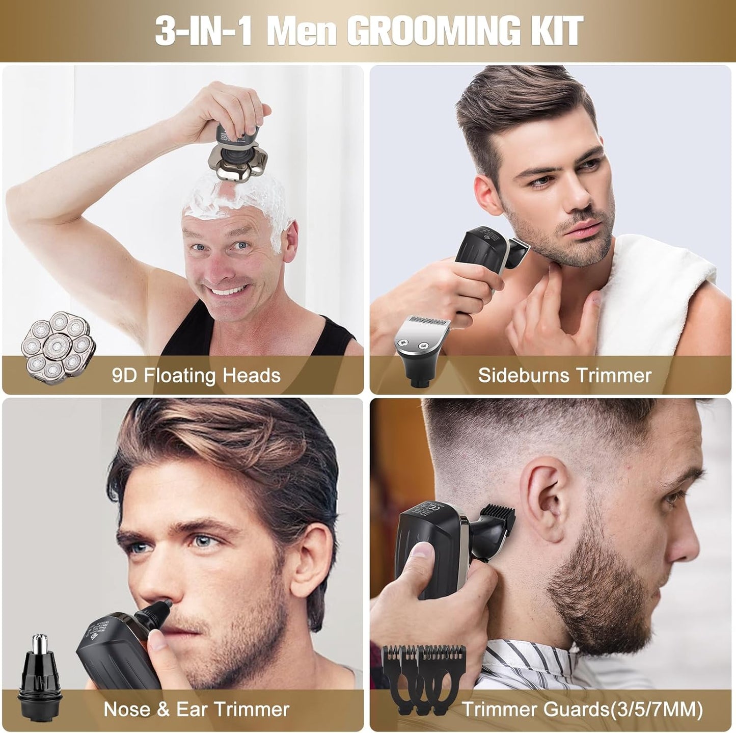 Dluxe Ave.  6-in-1 Electric Razor Grooming Kit/ Silver