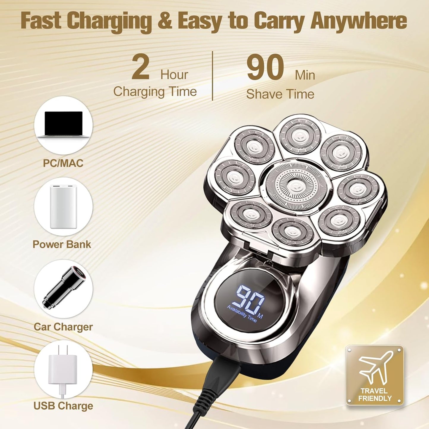 Dluxe Ave.  6-in-1 Electric Razor Grooming Kit/ Silver