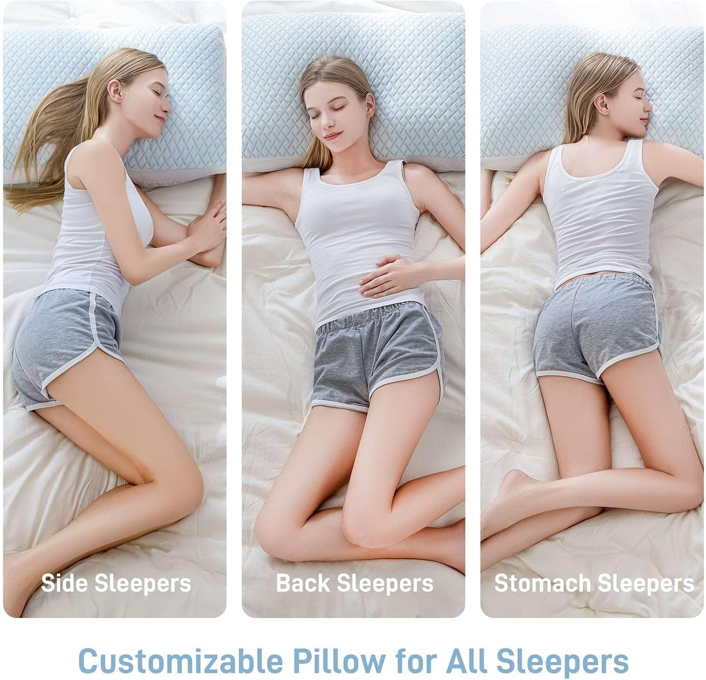 Dluxe Ave. ( KING ) Shredded Memory Foam Cooling { SOFT } Luxury Hotel Quality Pillow