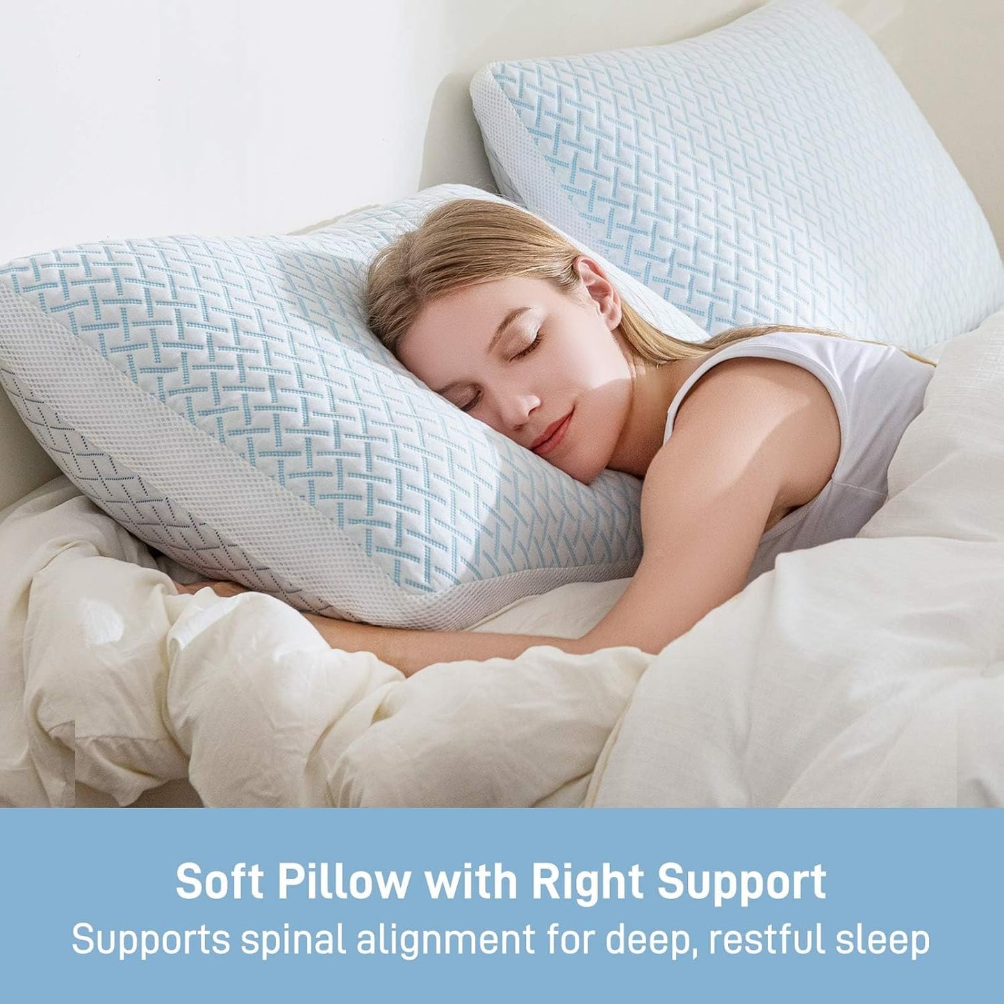 Dluxe Ave. ( KING ) Shredded Memory Foam Cooling { SOFT } Luxury Hotel Quality Pillow