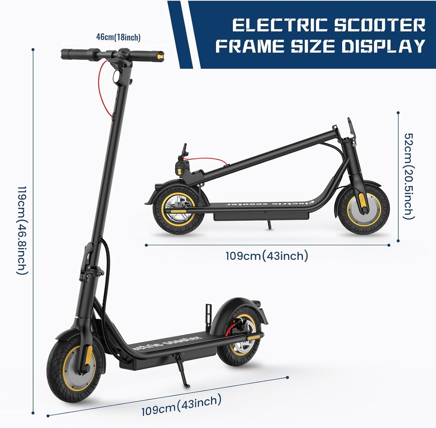 Dluxe Ave. DXH Electric Scooter Adults10" Tires E Scooter with 500W MotorUpto 19MPH & 20Miles Scooter Electric for Adults with Dual Braking Safe System Folding Electric Scooter with APP