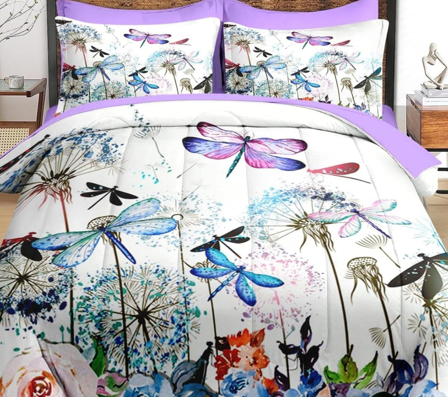 Dluxe Ave. ( KING ) 7 Pcs Comforter and Bedding Set