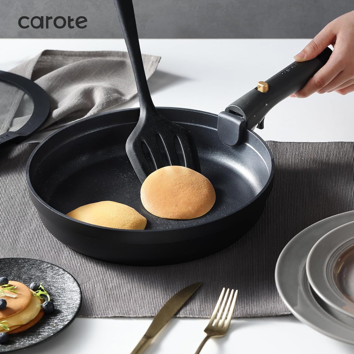Dluxe Ave. CAROTE 20pcs Pots and Pans Set Non Stick Nonstick Cookware Set  Black