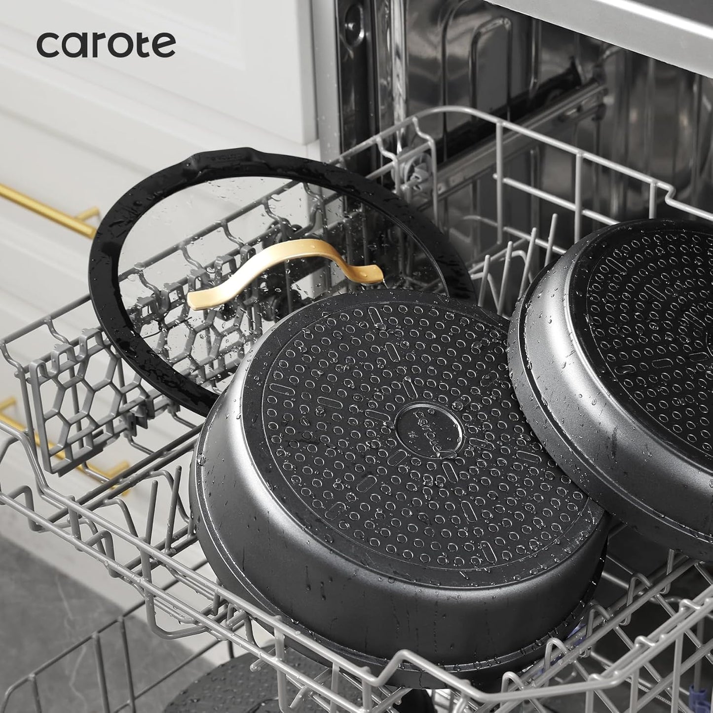 Dluxe Ave. CAROTE 20pcs Pots and Pans Set Non Stick Nonstick Cookware Set  Black