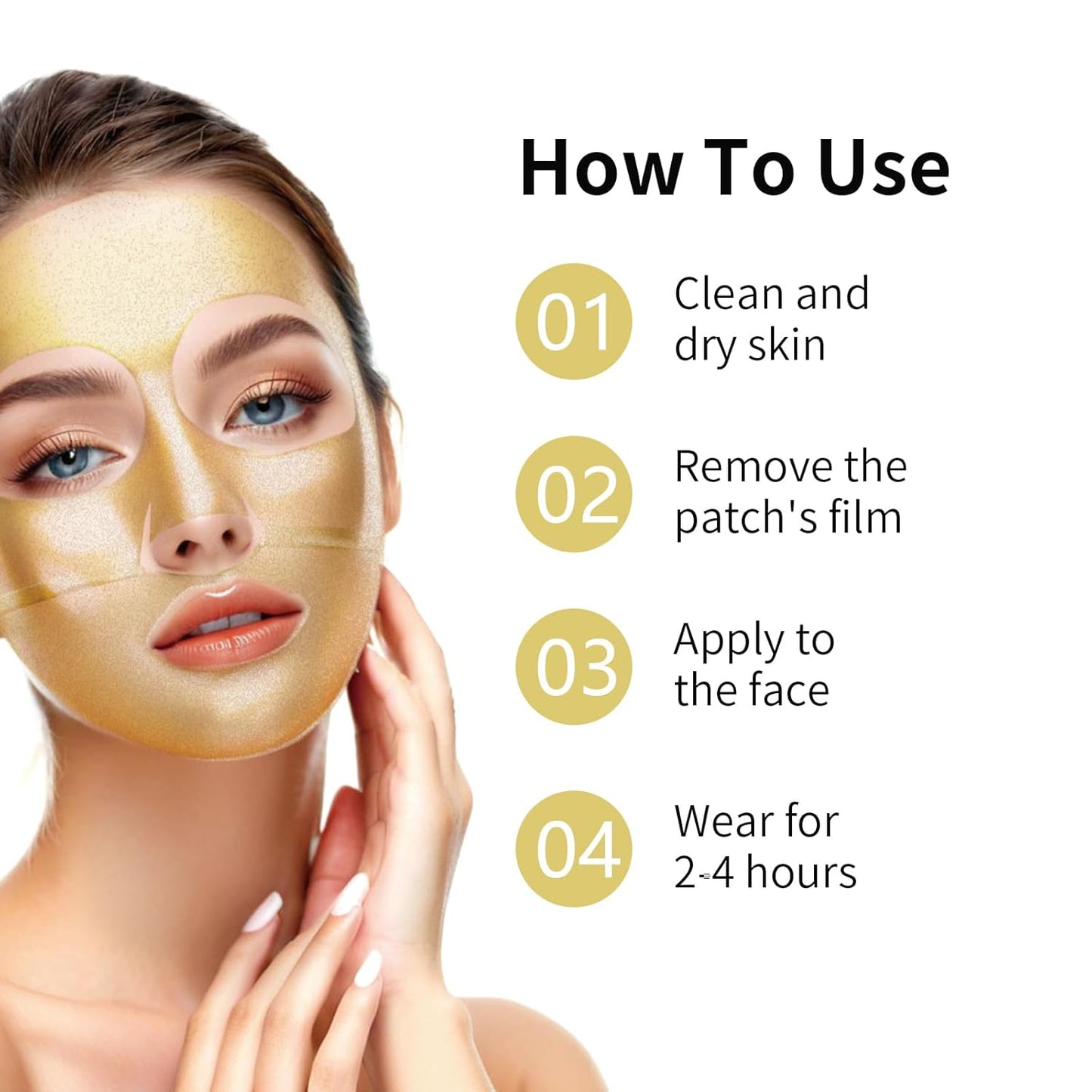 Dluxe Ave. OAKSII 24K Gold Bio Collagen Face Mask Hydrating Bio Collagen Mask Overnight Collagen Mask Hydrating Collagen Real Deep Mask Skin (34g x2ea)