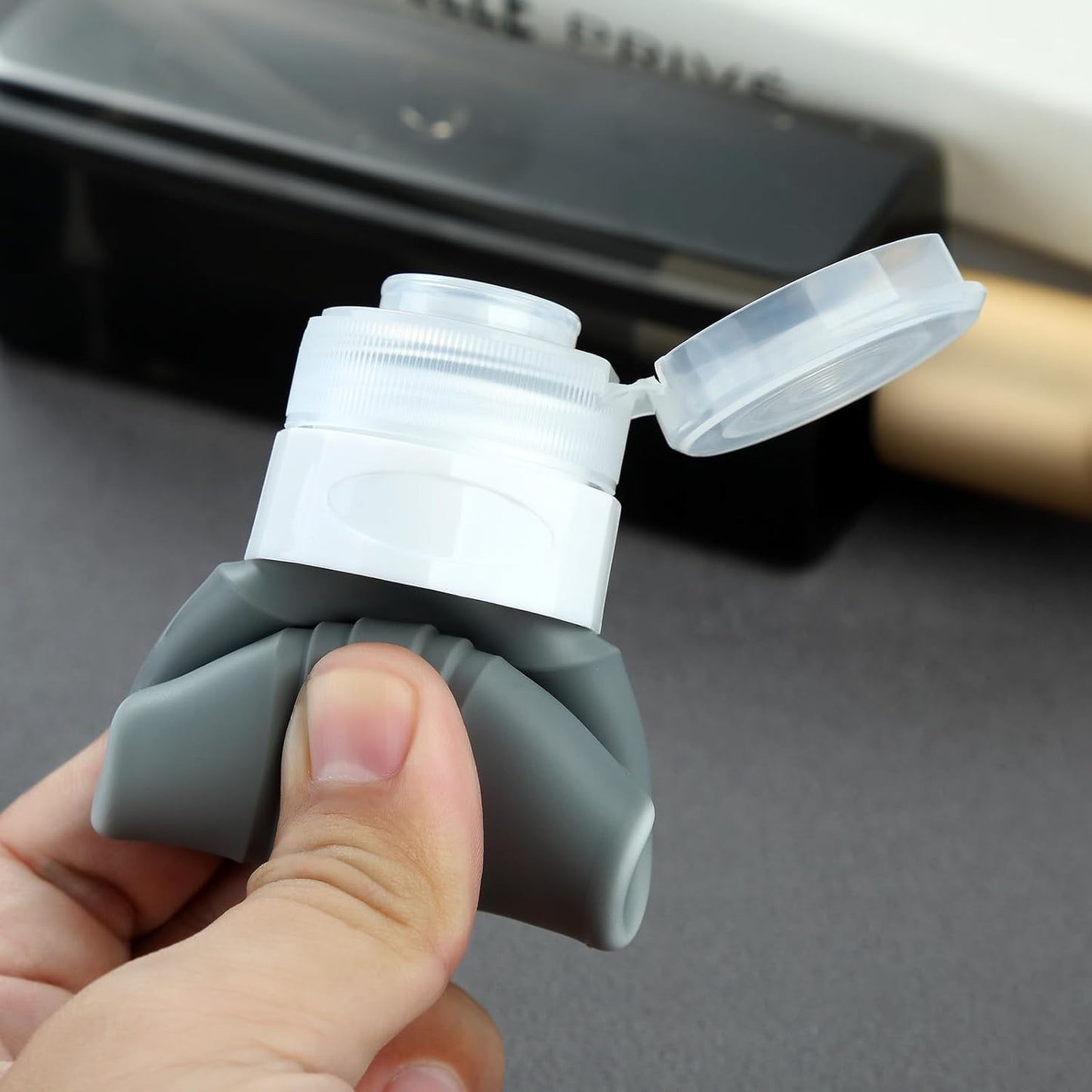 Dluxe Ave. Travel Bottles for Toiletries/ TSA Approved/ 2oz Travel size Bottles/ BPA Free/ 4 Pack