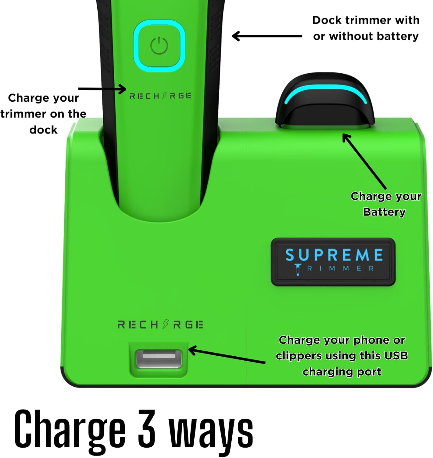 Dluxe Ave.  Supreme Trimmer Recharge/ Acid Green