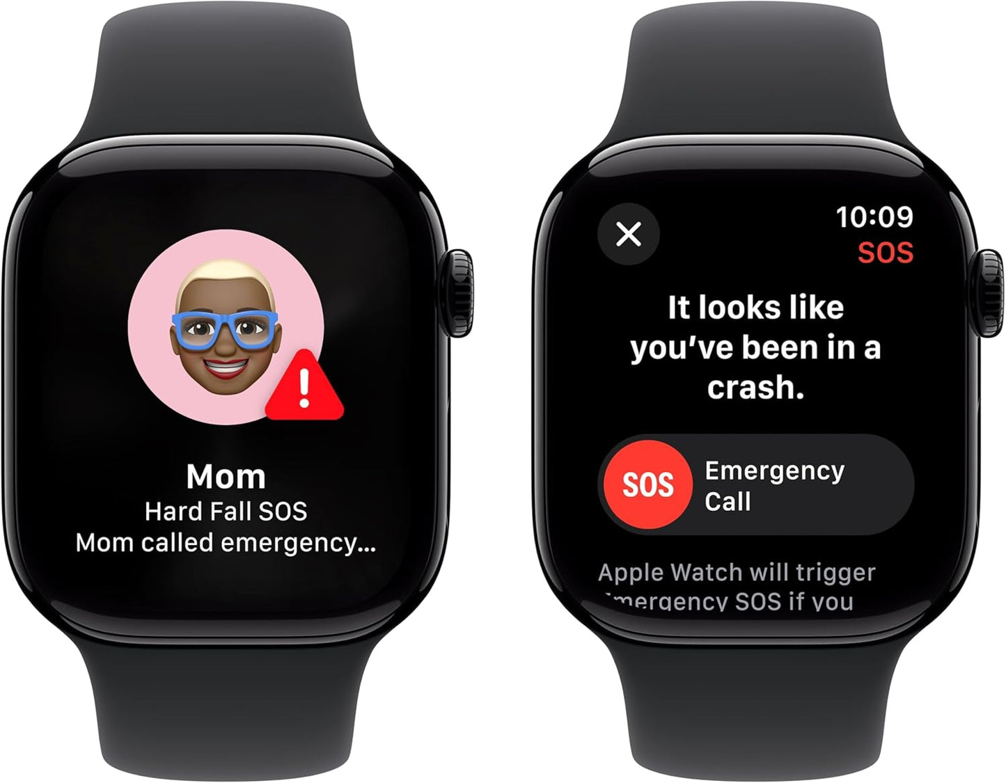Dluxe Ave. Apple Watch Series 10 (GPS 42MM) Jet Black Aluminum Case with Black Sport Band M/L (Renewed)