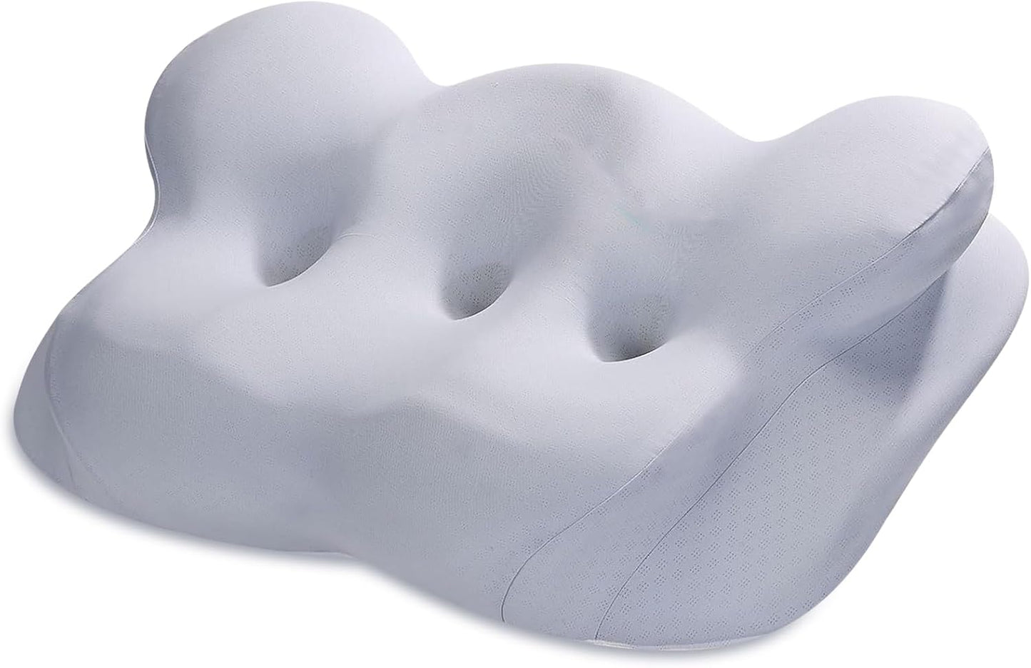 Dluxe Ave.Cervical Neck Pillow Memory Foam Pillows for Neck Pain Relief, Light-Blue 24" L x 14" W