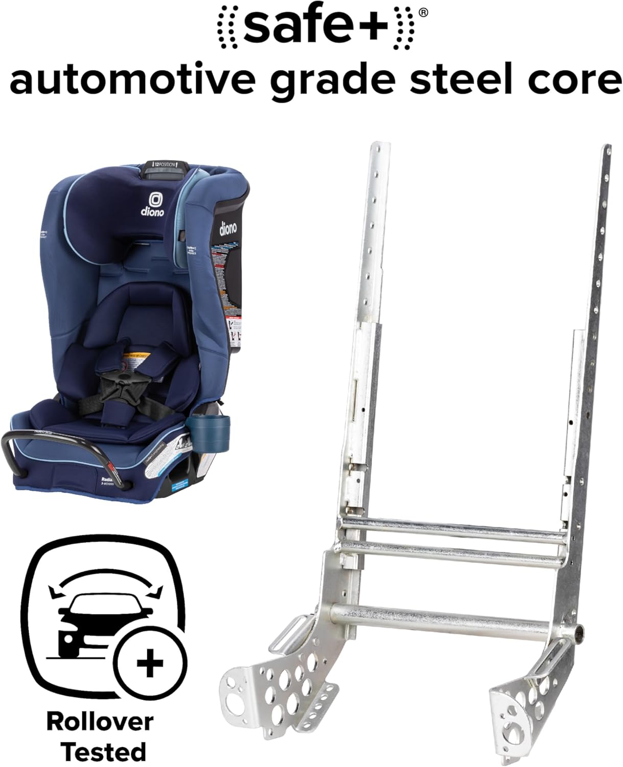 Dluxe Ave. 4-in-1 Convertible Car Seat Rear and Forward Facing/ SafePlus Engineering (Blue)