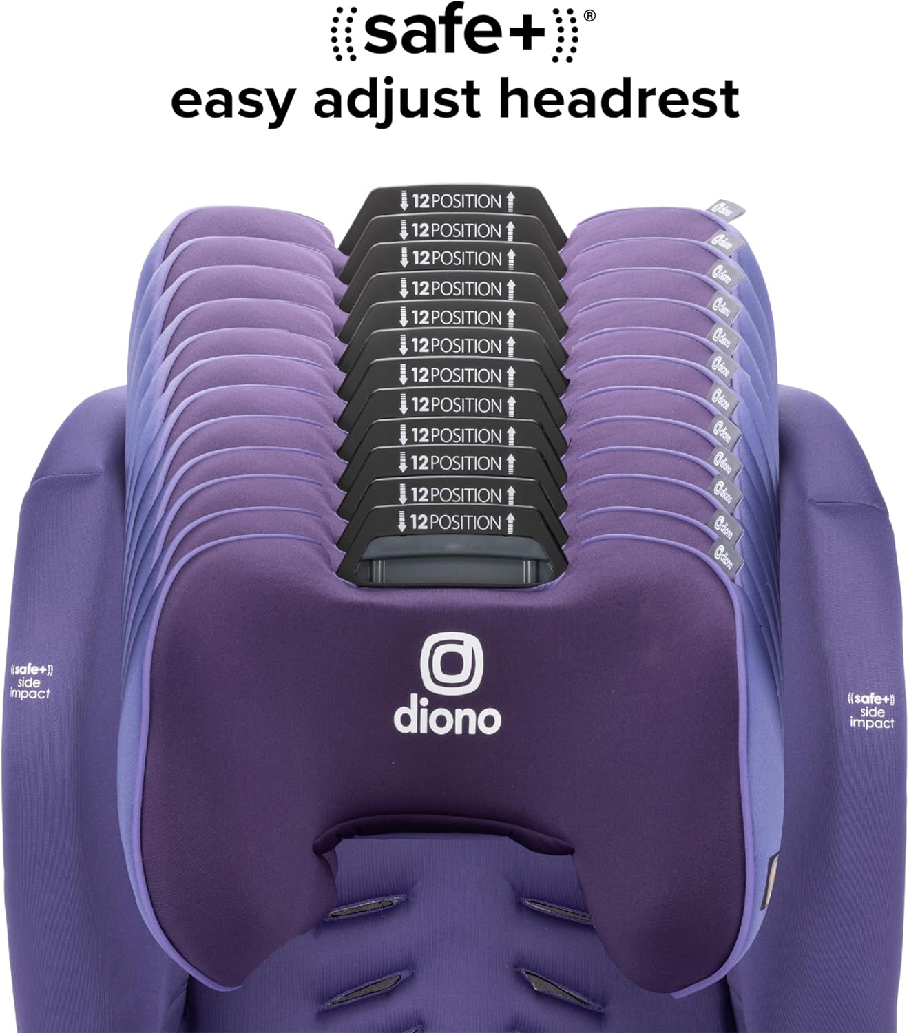 Dluxe Ave. 4-in-1 Convertible Car Seat Rear and Forward Facing/ SafePlus Engineering/ Purple Wildberry
