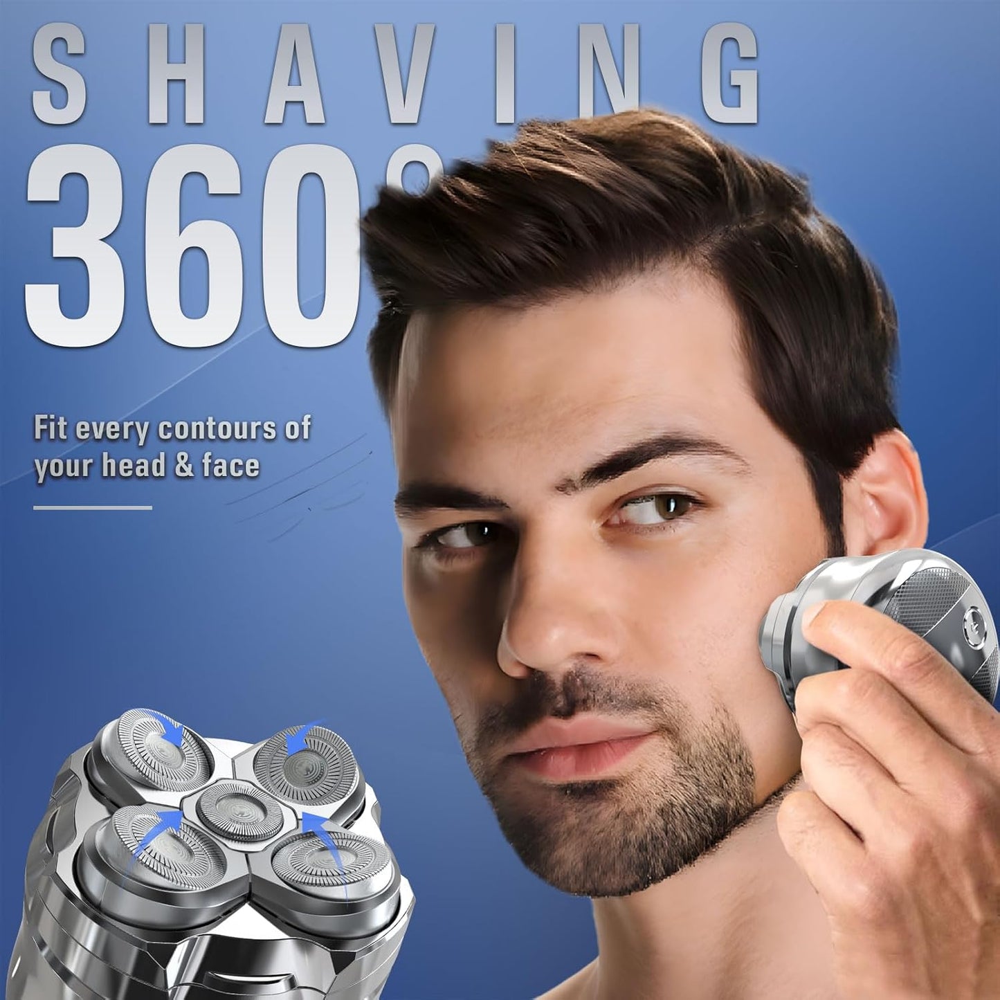 Dluxe Ave. Electric Head Shavers for Bald Men