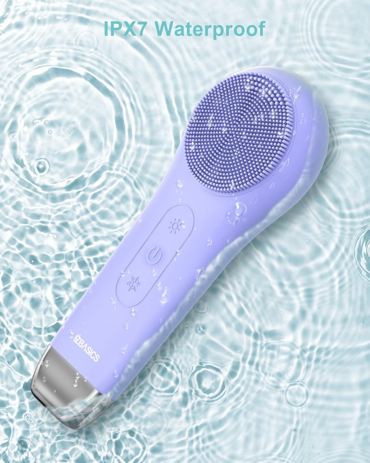 Dluxe Ave.  Rechargeable Face Brushes /Scrubber Cleanser Brush 1 Pack+3 Modes/ Violet