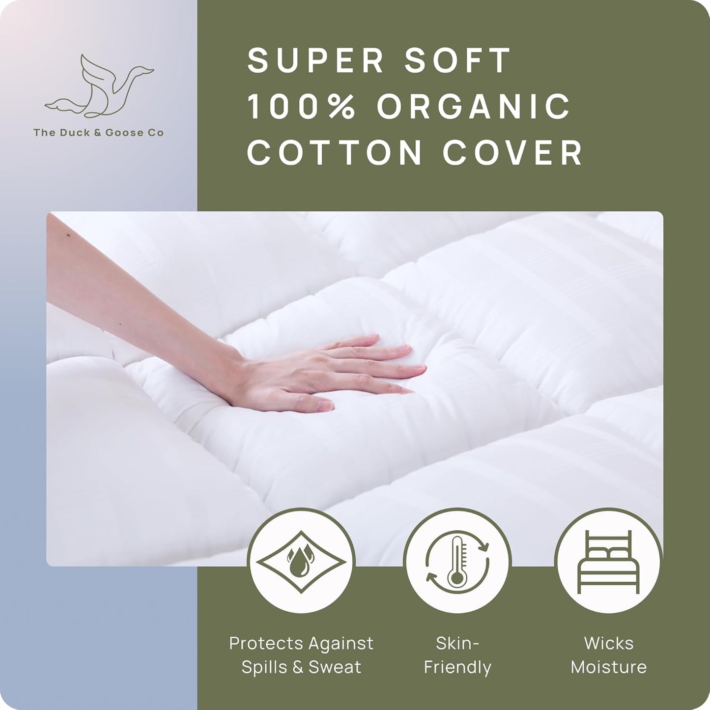 Dluxe Ave. ( KING ) 3 Inch Memory Foam Mattress Topper, 78x80in