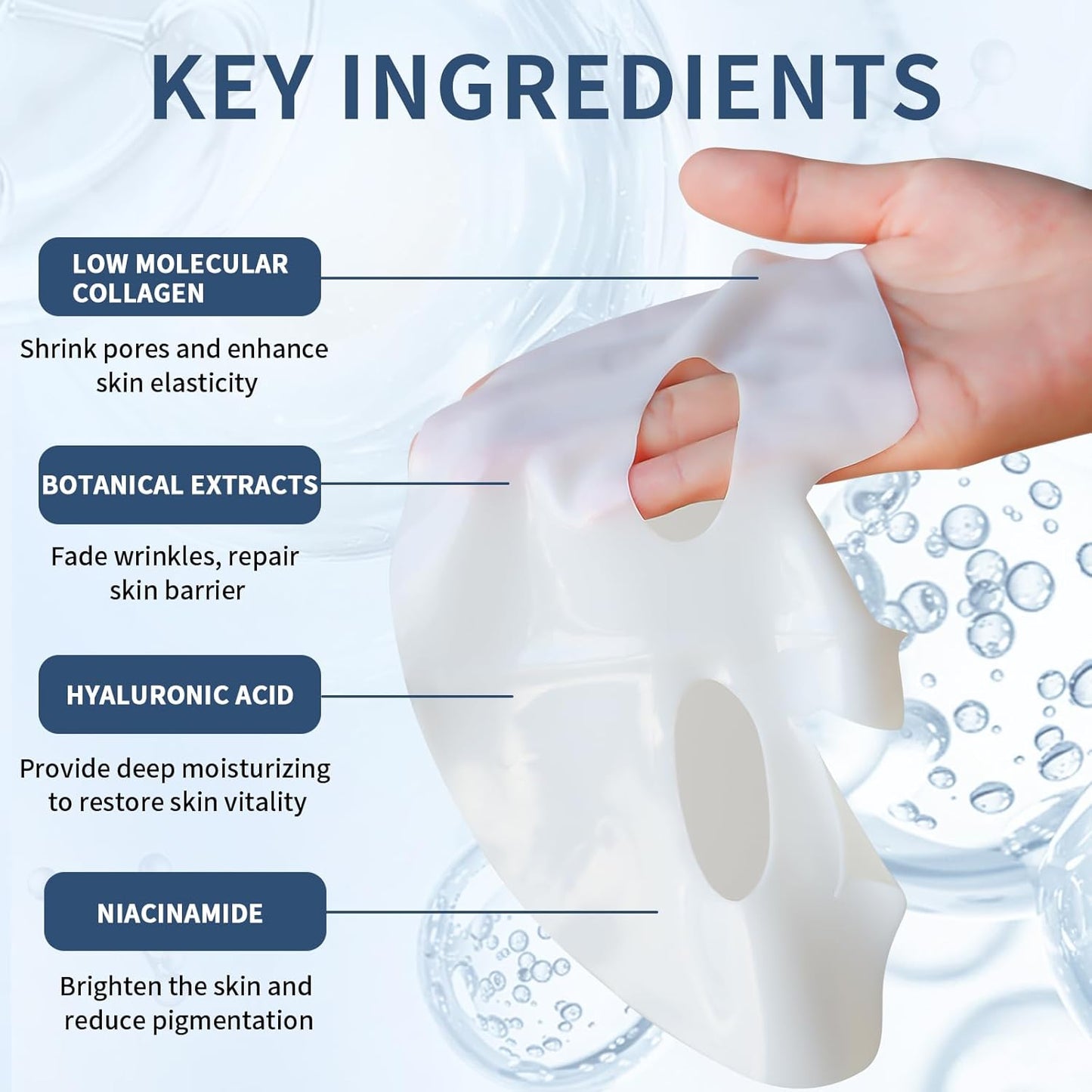 Dluxe Ave. MAVENI Bio-Collagen Face Masks Real Deep Collagen Mask Vitality Korean Skin Care