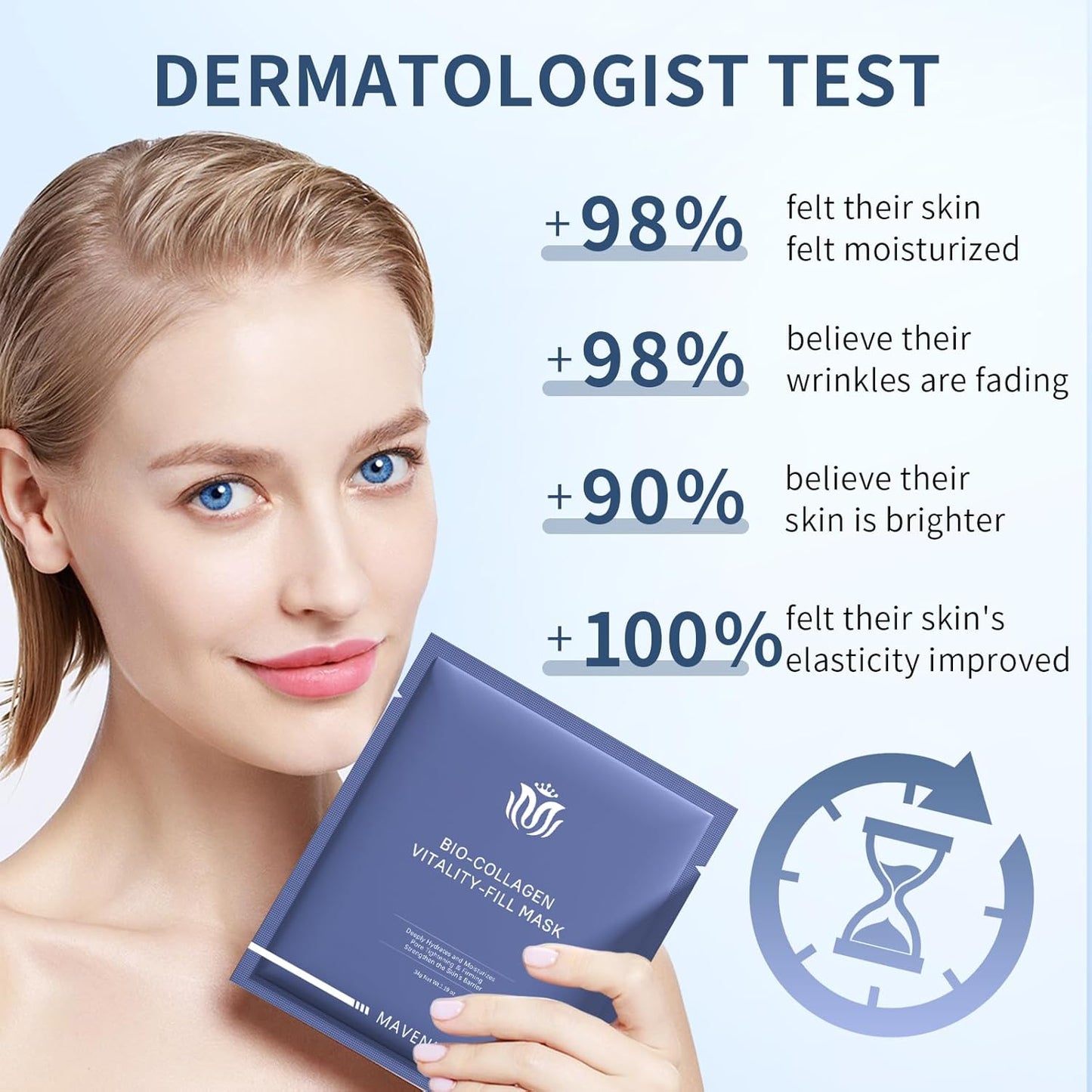 Dluxe Ave. MAVENI Bio-Collagen Face Masks Real Deep Collagen Mask Vitality Korean Skin Care