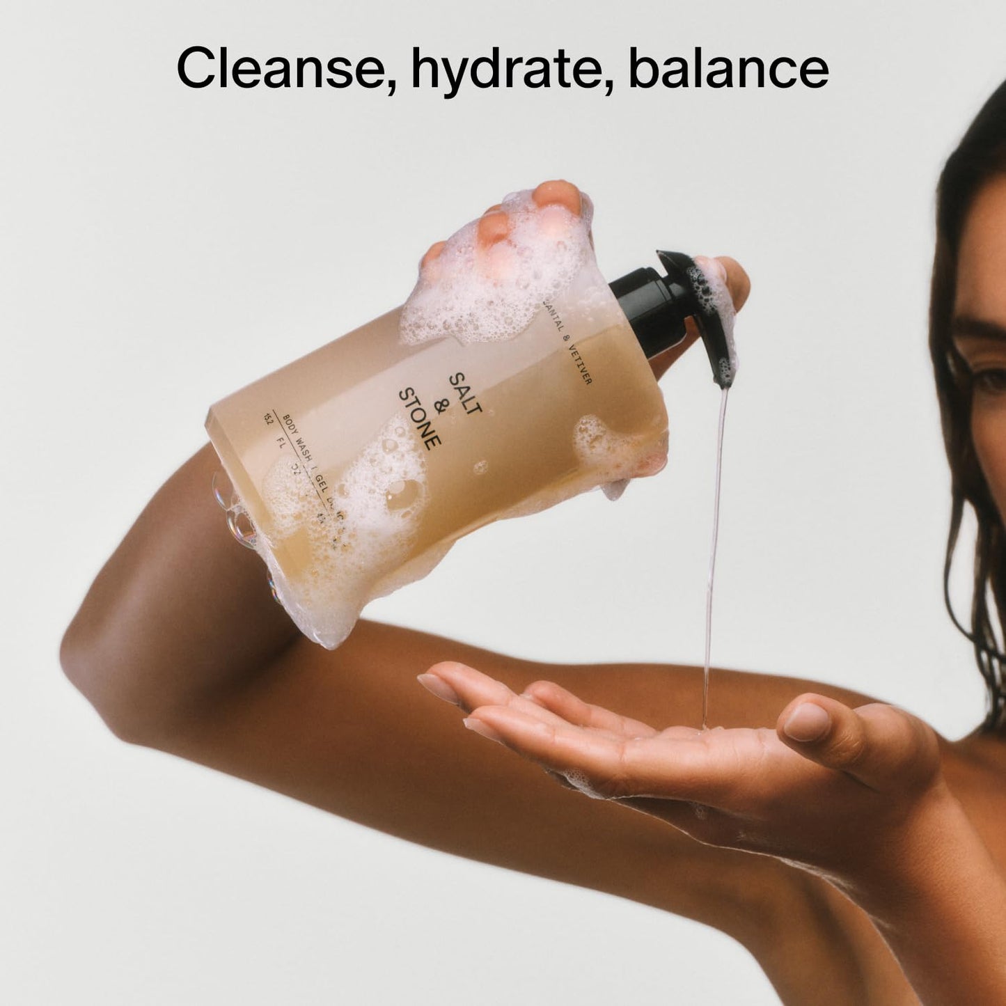 Dluxe Ave. Salt & Stone Body Wash with Antioxidants for Deep Moisture | For Women & Men  15.2 fl oz