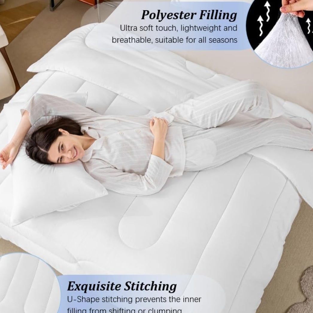Dluxe Ave. ( KING ) 3 Pcs. Comforter Set, Blue