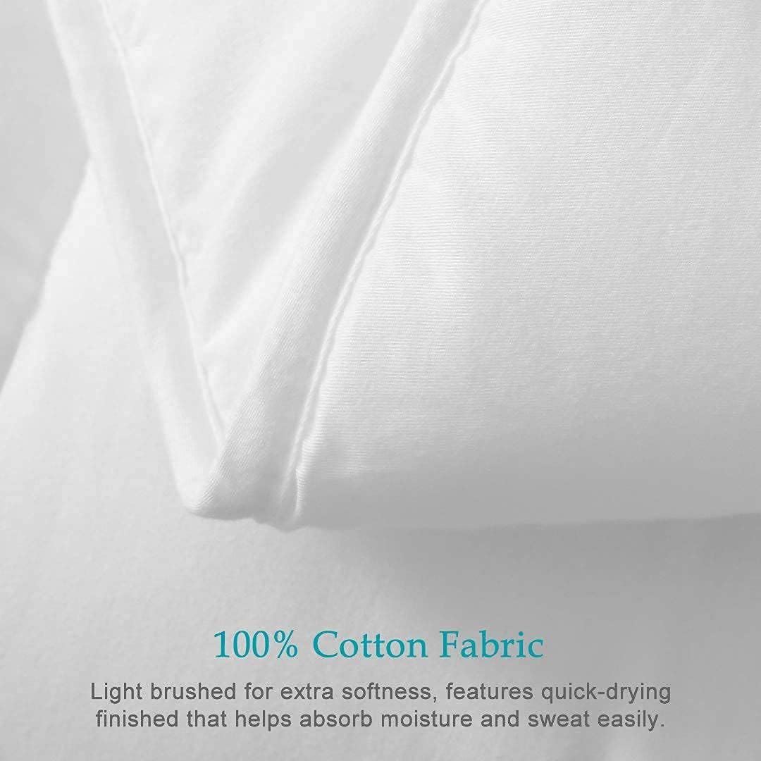 Dluxe Ave. ( QUEEN ) 100% Cotton Down Alternative Comforter/ Oversized for All Season/ White