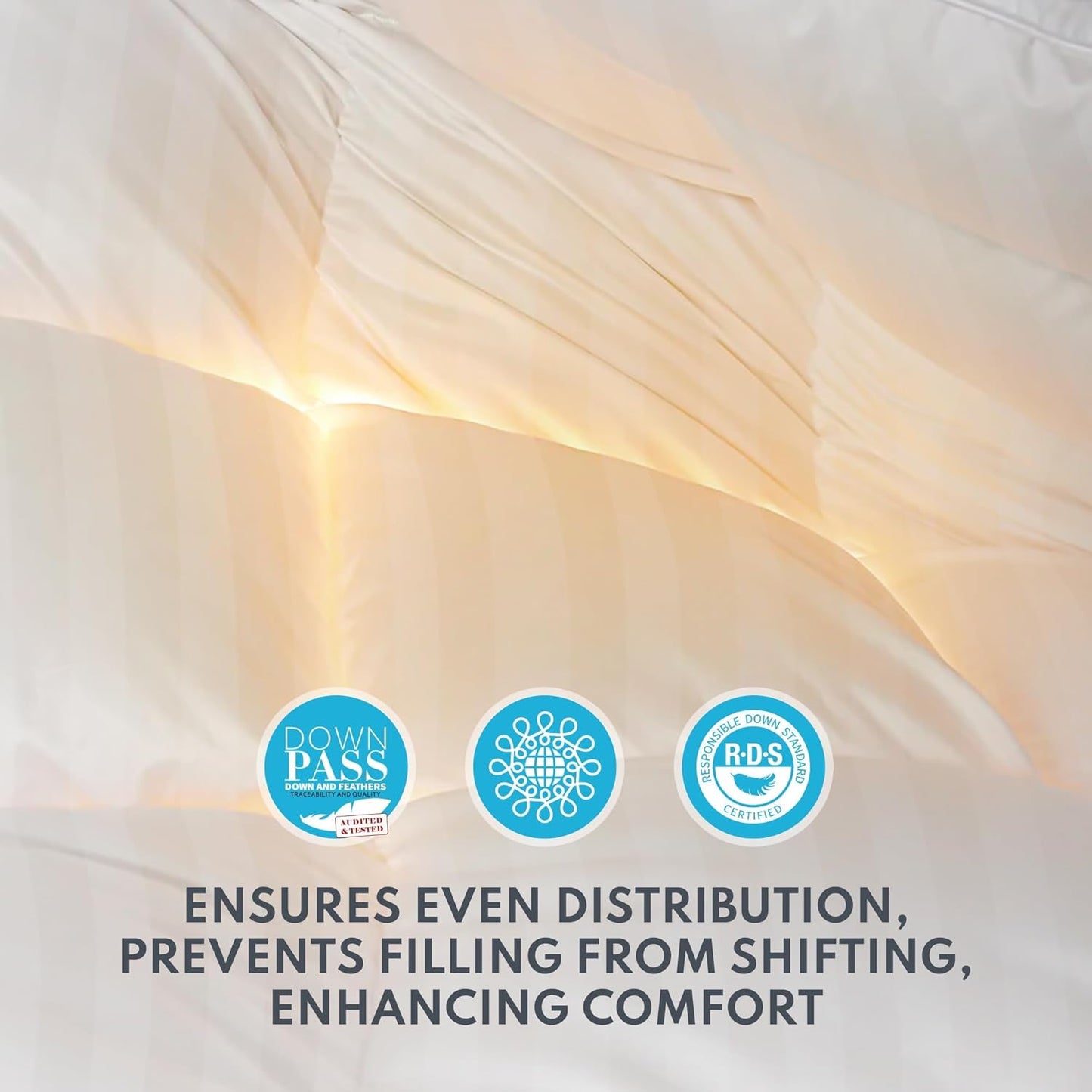 Dluxe Ave. ( KING ) Down Feather Comforter All Season/ Hotel Duvet Insert Medium Warmth/ White