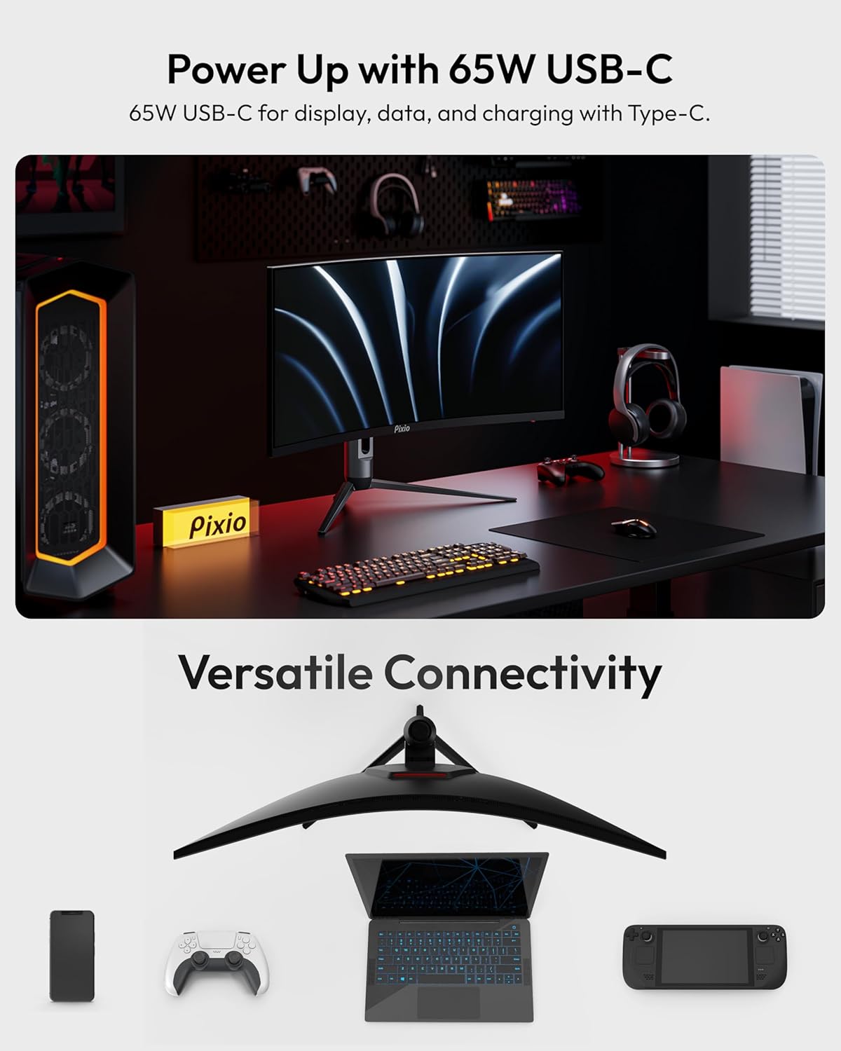 Dluxe Ave. Pixio PXC348C Neo 34 inch 180Hz Refresh Rate UWQHD 1440p