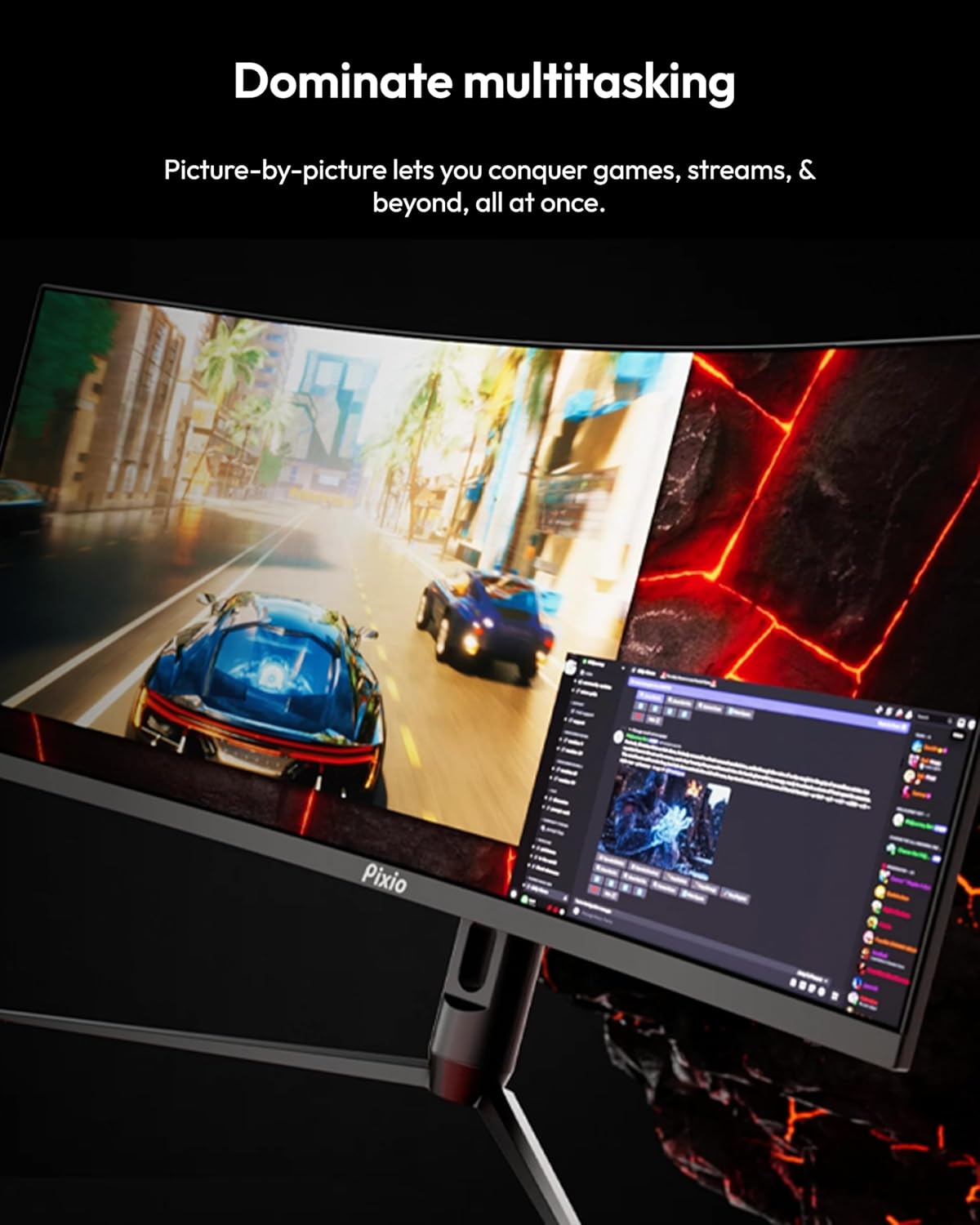 Dluxe Ave. Pixio PXC348C Neo 34 inch 180Hz Refresh Rate UWQHD 1440p