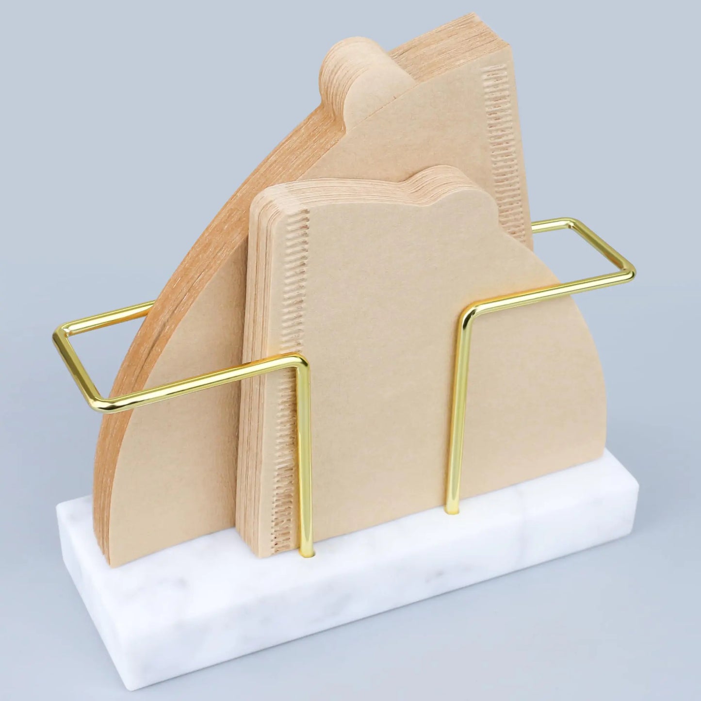 Dluxe Ave. Marble & Brass Rack Coffee Filter Container